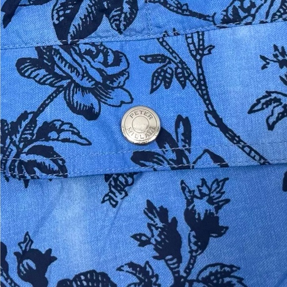 Peter Millar Collection Men's Blue Drawstring Blue Floral Swim Shorts Size L - Picture 3 of 12